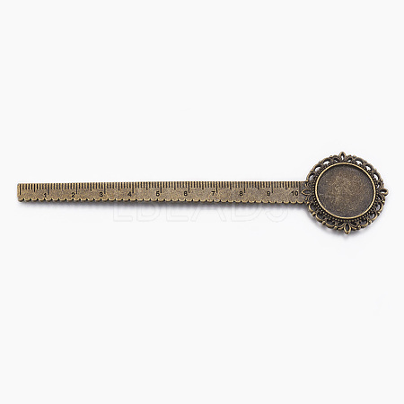 Tibetan Style Alloy Cabochon Setting PALLOY-E449-08AB-1
