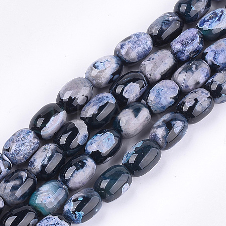 Natural Fire Crackle Agate Beads Strands G-T121-03A-1