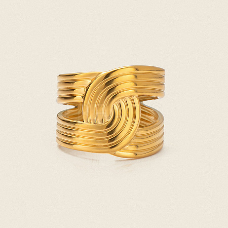 Adjustable 304 Stainless Steel Open Cuff Rings for Women LS-NR2128-1