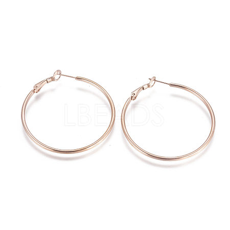 304 Stainless Steel Big Hoop Earrings EJEW-L222-12C-1