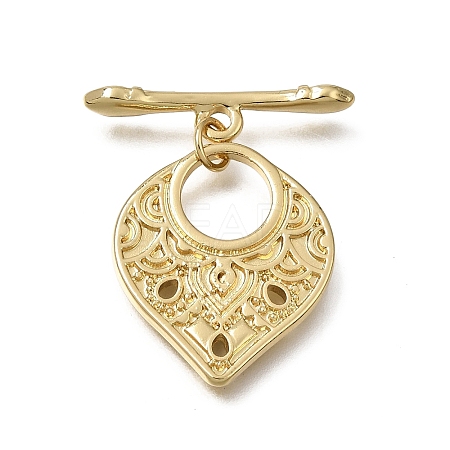 Brass Toggle Clasps KK-CJC6001-01A-G-RS-1