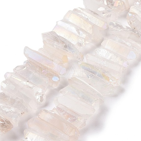 Natural Quartz Crystal Points Beads Strands G-K181-B28-1