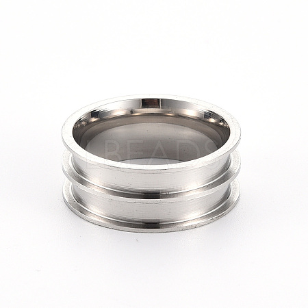 201 Stainless Steel Ring Core Blank for Inlay Jewelry Making RJEW-ZX002-05-7-1