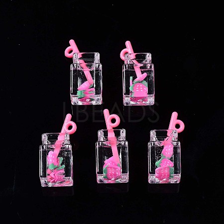 Imitation Drink Resin Pendants CRES-S359-32H-1