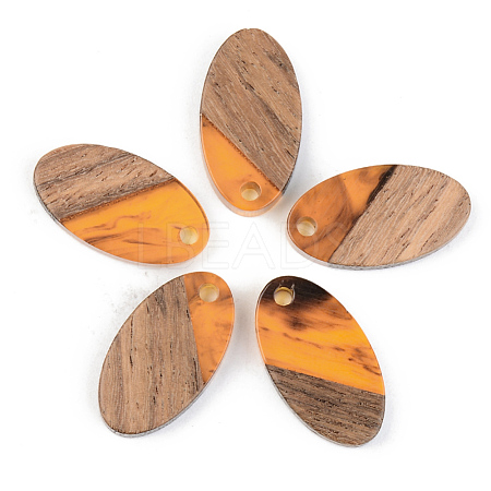 Resin & Walnut Wood Pendants RESI-S389-041A-A01-1