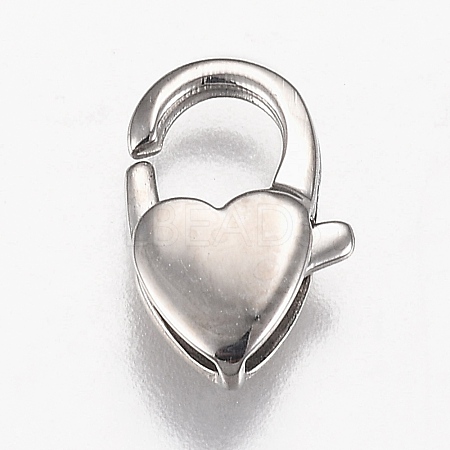 Tarnish Resistant Polished 316 Surgical Stainless Steel Lobster Claw Clasps STAS-Z013-08P-1
