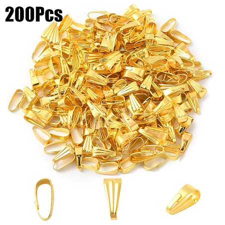 200Pcs Iron Snap on Bails IFIN-YW0003-74G-1