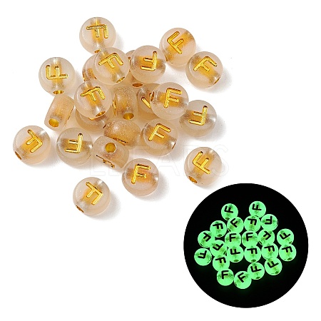 Luminous Transparent Acrylic Beads OACR-P037-01B-F-1