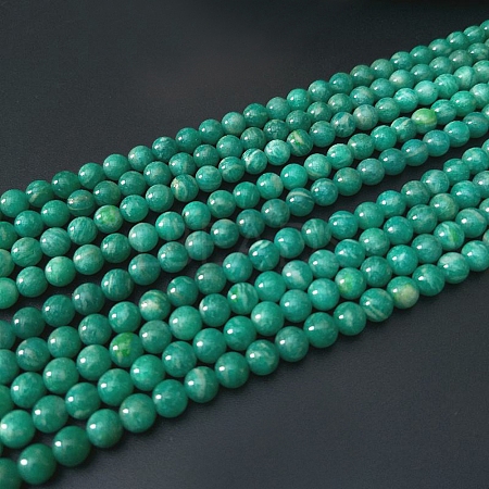 Natural Russia Amazonite Beads Strands G-F306-01AB-6mm-1