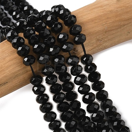 Natural Black Onyx Bead Strands G-D344-A19-02-1