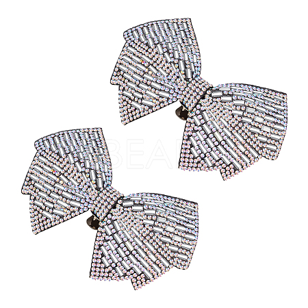 2Pcs Cloth with Rhinestone Shoe Buckle Clips FIND-FH0008-78A-1