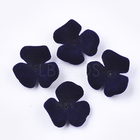 Flocky Acrylic Bead Caps X-OACR-T005-01-03-1