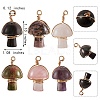 6Pcs 6 Style Natural Mixed Gemstone Pendants G-SZ0001-88-2