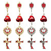  16Pcs 8 Styles Tibetan Style Alloy Enamel Pendants ENAM-TA0001-83-7