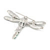 Alloy Rhinestone Dragonfly Brooch JEWB-U006-05B-P-2