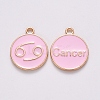 Alloy Enamel Pendants X-ENAM-S124-01B-09D-1