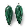 Synthetic Malachite Pointed Pendants G-F705-01W-P-2