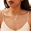 Round Natural Freshwater Pearl Pendant Necklaces NJEW-G153-03G-2