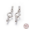 925 Sterling Silver Spring Ring Clasps STER-G019-A-08S-2