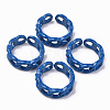 Spray Painted Alloy Cuff Rings RJEW-T011-29D-RS-1