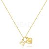 Brass Initial and Heart Pendant Necklaces for Women FS-WG01F32-08-1