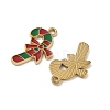 304 Stainless Steel Enamel Pendants STAS-L300-012G-27-2