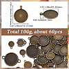 1Bag Alloy Pendant Cabochon Settings FIND-SC0023-79A-02-2