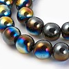 Electroplated Non-magnetic Synthetic Hematite Beads Strands G-P408-A-2mm-3