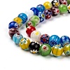 Handmade Millefiori Glass Beads Strands X-LK14-3