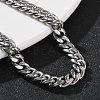 304 Stainless Steel Cuban Link Chain Bracelets for Men BJEW-Z081-01P-02-2