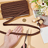 15 Yards Imitation Leather Braided Lace Ribbon WL-WH0003-02D-3
