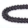 Synthetic Lava Rock Beads Strands X-G-S277-10mm-01-4