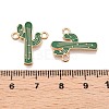 Rack Plating Alloy See Greem Enamel Connector Charms ENAM-N056-349G-3