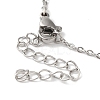 Non-Tarnish 304 Stainless Steel Cable Chain Bowknot Pendant Necklaces NJEW-Z041-02P-01-3