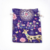 Polycotton(Polyester Cotton) Packing Pouches Drawstring Bags X-ABAG-T007-02G-2
