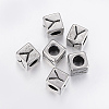 304 Stainless Steel Large Hole Letter European Beads LS-STAS-H428-01AS-Y-1