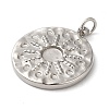 Non-Tarnish 304 Stainless Steel Pendant Cabochon Settings STAS-K263-45P-2
