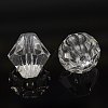 Faceted Bicone Transparent Acrylic Beads DBB18MM01-2