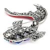 Zinc Alloy Colorful Rhinestone Brooch JEWB-U011-03AS-06-2