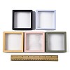 5Pcs Square Transparent PE Thin Film Suspension Jewelry Display Box CON-FS0001-19D-5