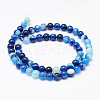 Natural Striped Agate/Banded Agate Bead Strands X-G-K155-B-6mm-02-2