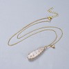 Natural Quartz Crystal Pendants Necklaces and Dangle Earrings Jewelry Sets SJEW-JS01026-2