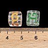 Acrylic European Beads MACR-I042-01G-3