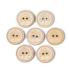 2-Hole Printed Wooden Buttons BUTT-T006-009-1