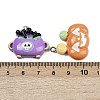 Halloween Opaque Resin Pendants RESI-C062-02-4