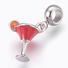 304 Stainless Steel European Dangle Charms X-STAS-O097-53P-1