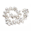 Teardrop Natural Baroque Pearl Keshi Pearl Beads Strands PEAR-R015-02-2