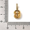 Brass Micro Pave Cubic Zirconia Pendants KK-K345-13B-G-3