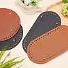 CHGCRAFT 4 Pcs 4 Styles PU Leather Bottom FIND-CA0002-15-4