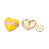Heart with Word 80's Enamel Pin JEWB-N007-180-3